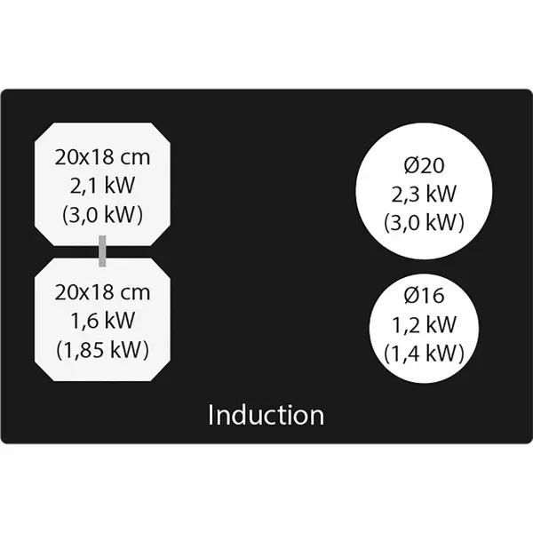 Elica NikolaTesla Prime  BL/F/83 - Induktionskogeplade med integreret emhætte - 830 mm. - Til Recirkulation