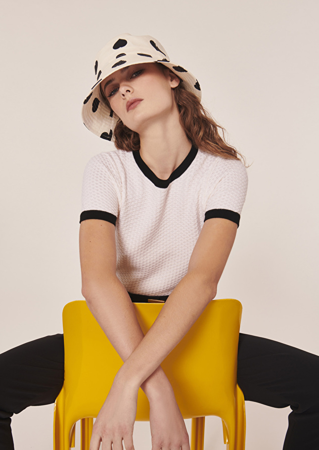 Pull Peggyécru en laine merinos