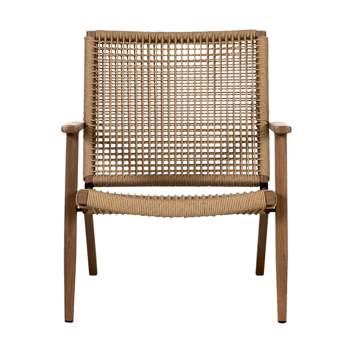 Rotan tuinstoel Dion - met armleuningen Bruin