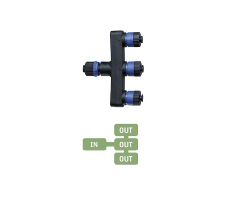 Paulmann Plug & Shine 3-weg verdeler IP68 zwart 24V 93929