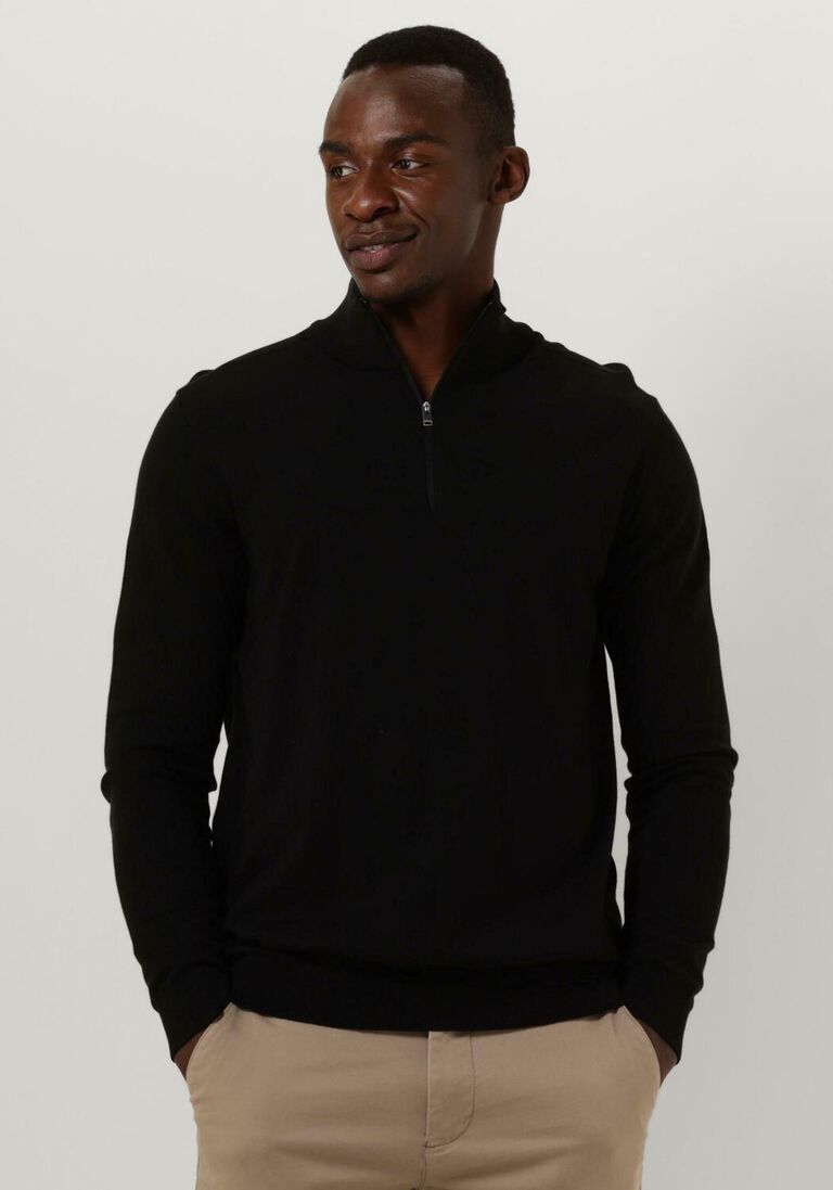 SELECTED HOMME zwarte selected homme trui slhberg half zip cardigan b