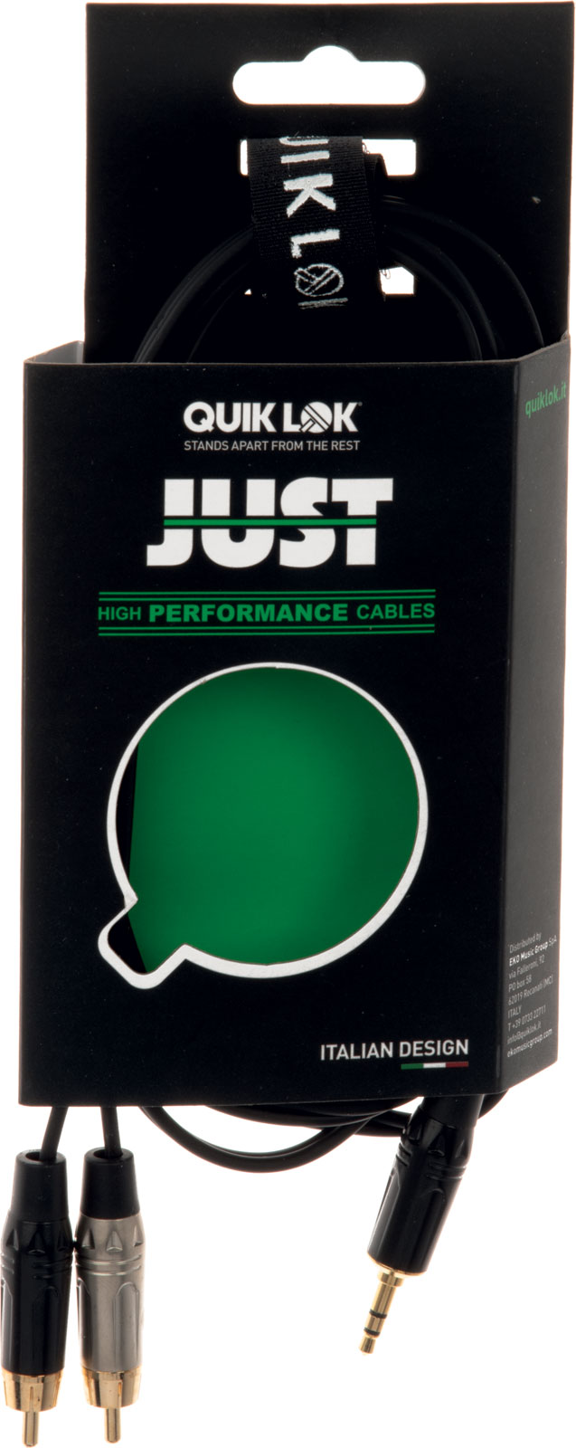 Quiklok Justj352Rca2 Cable Audio Minijack Stereo 2Xrca 2M - Câbles adaptateur
