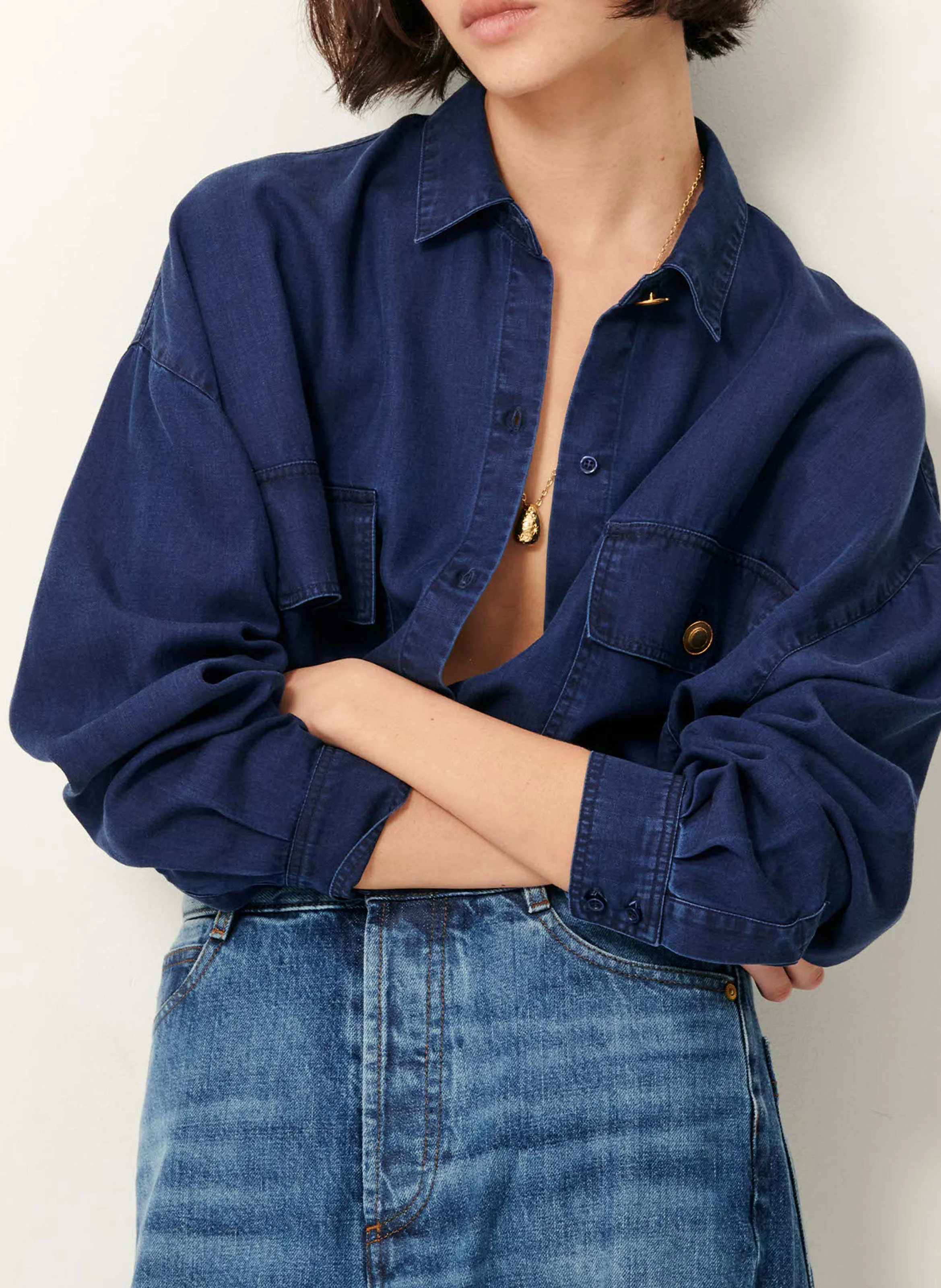 JAYNIM - Chemise droite | Bleu