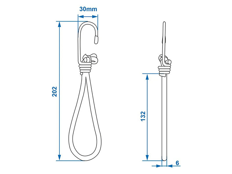 ProPlus haken metaal met elastische lus
