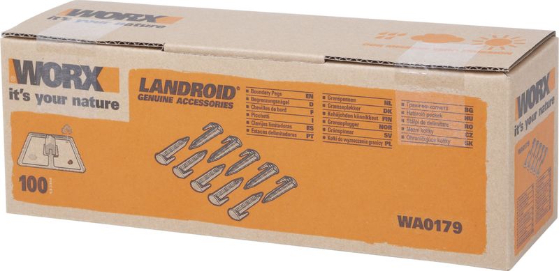 WORX - Grondankerset - 100 Stuks - 8,5 cm - Voor Robotmaaier