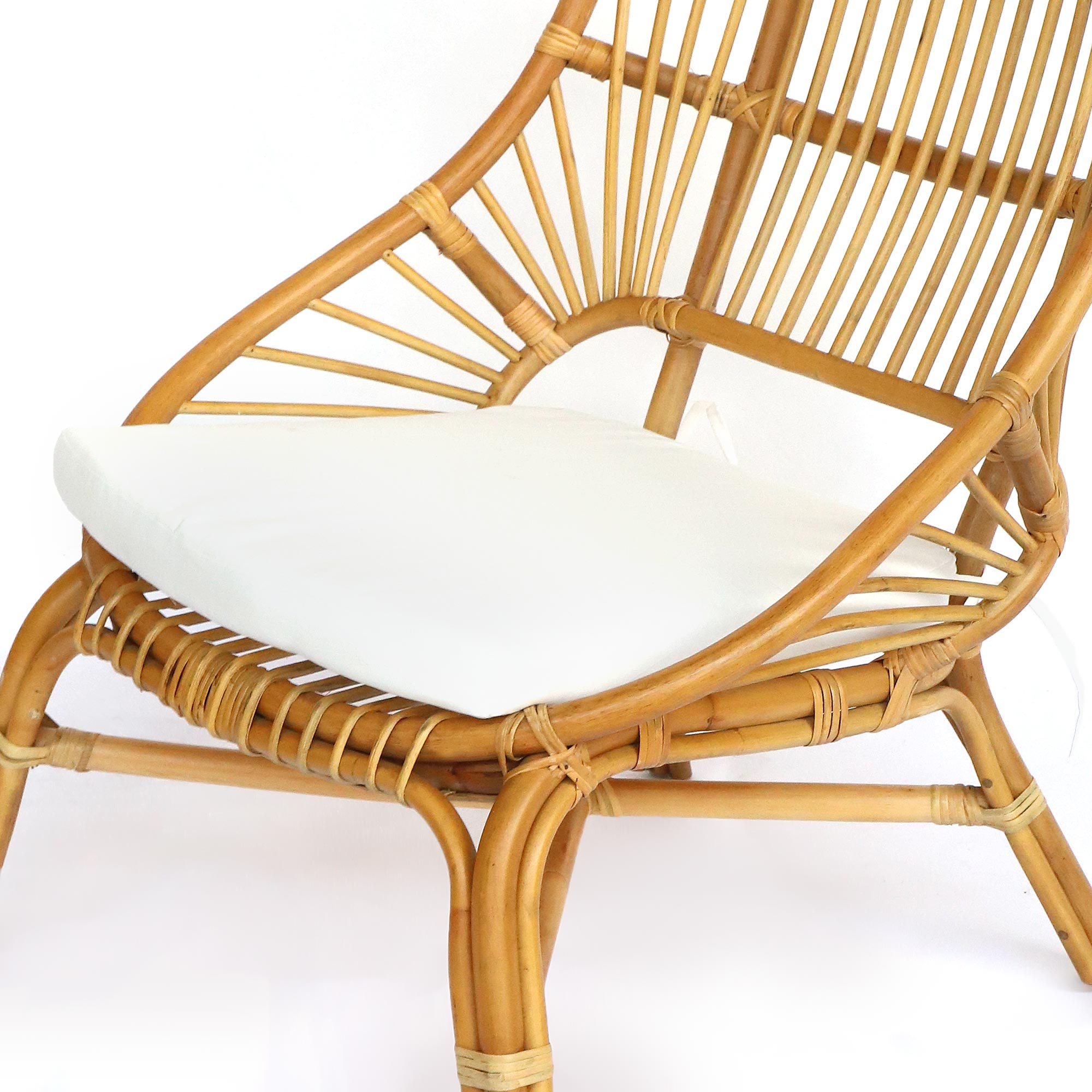 Lounger 'Bennet' aus Rattan, natur, B 68 cm, H 91 cm, L 76 cm von fischer's lagerhaus