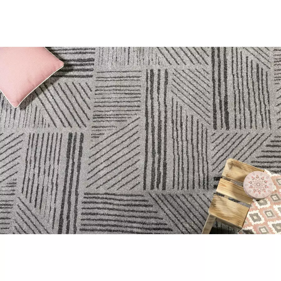 Esprit Kurzflorteppich Scribble grau