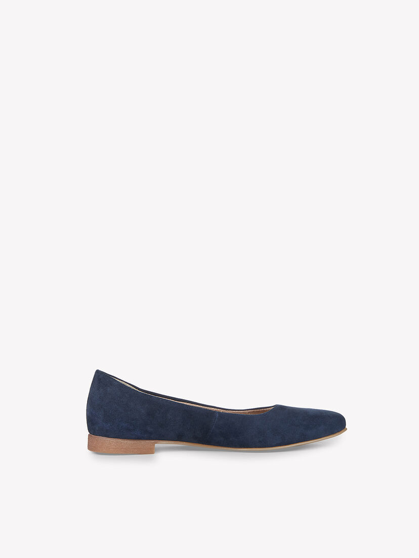 Leren Ballerina - blauw