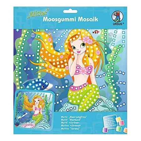 URSUS Moosgummi Mosaikbild Meerjungfrau mit Glitter, 434 Teile