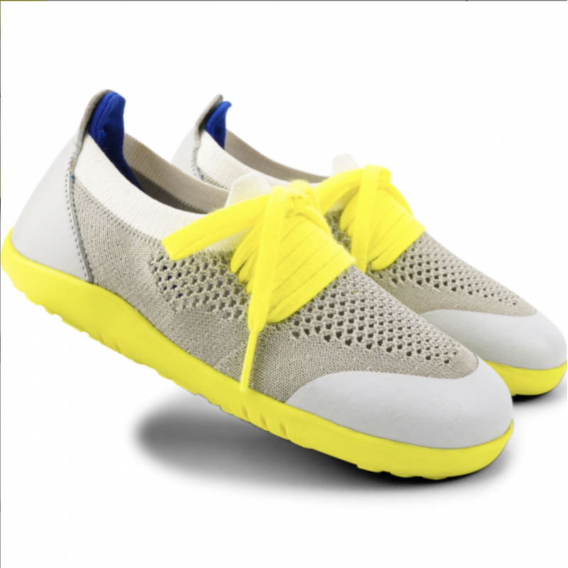Bobux Bobux I-Walk Play Knit gris blanc et jaune