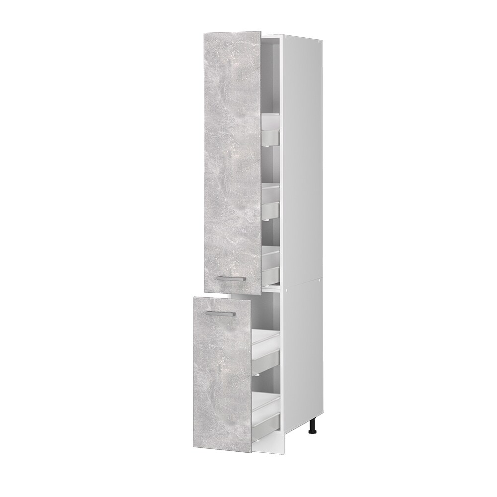 Vicco Apothekerhochschrank Küchenschrank Küchenzeile R-Line 30 cm Weiß Beton