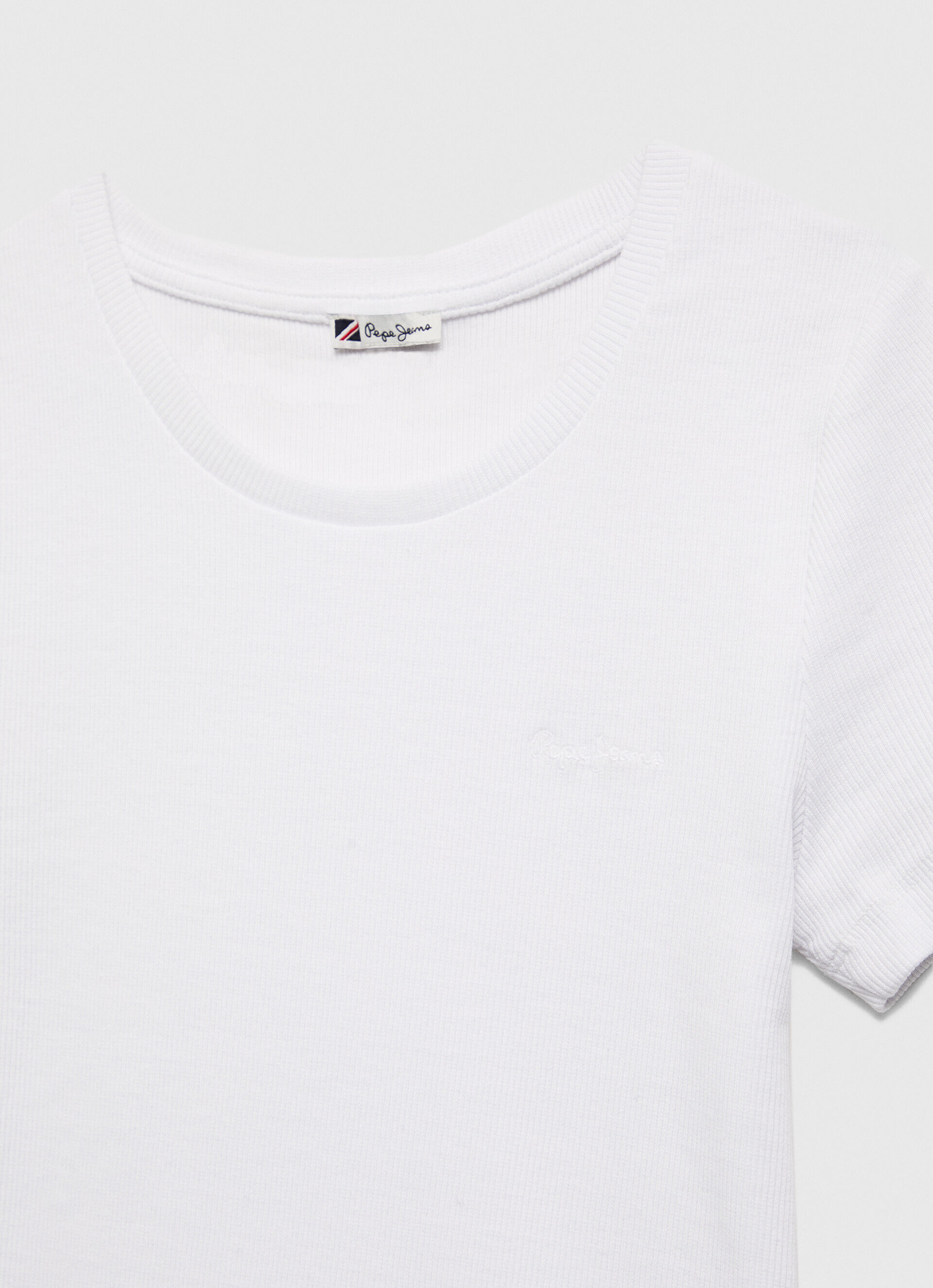 CAMISETA DE ALGODÃO COM LOGOTIPO - branca