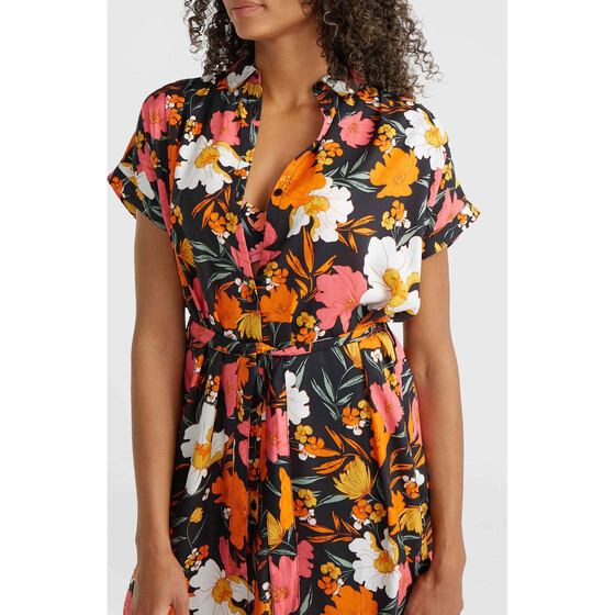 O'Neill Cali Beach Shirt Dress Black Bluemchen Women SU24
