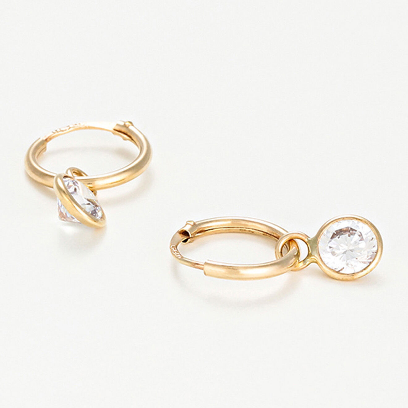 Instant d'Or Boucles d'oreilles Créoles or jaune - 8 mm
