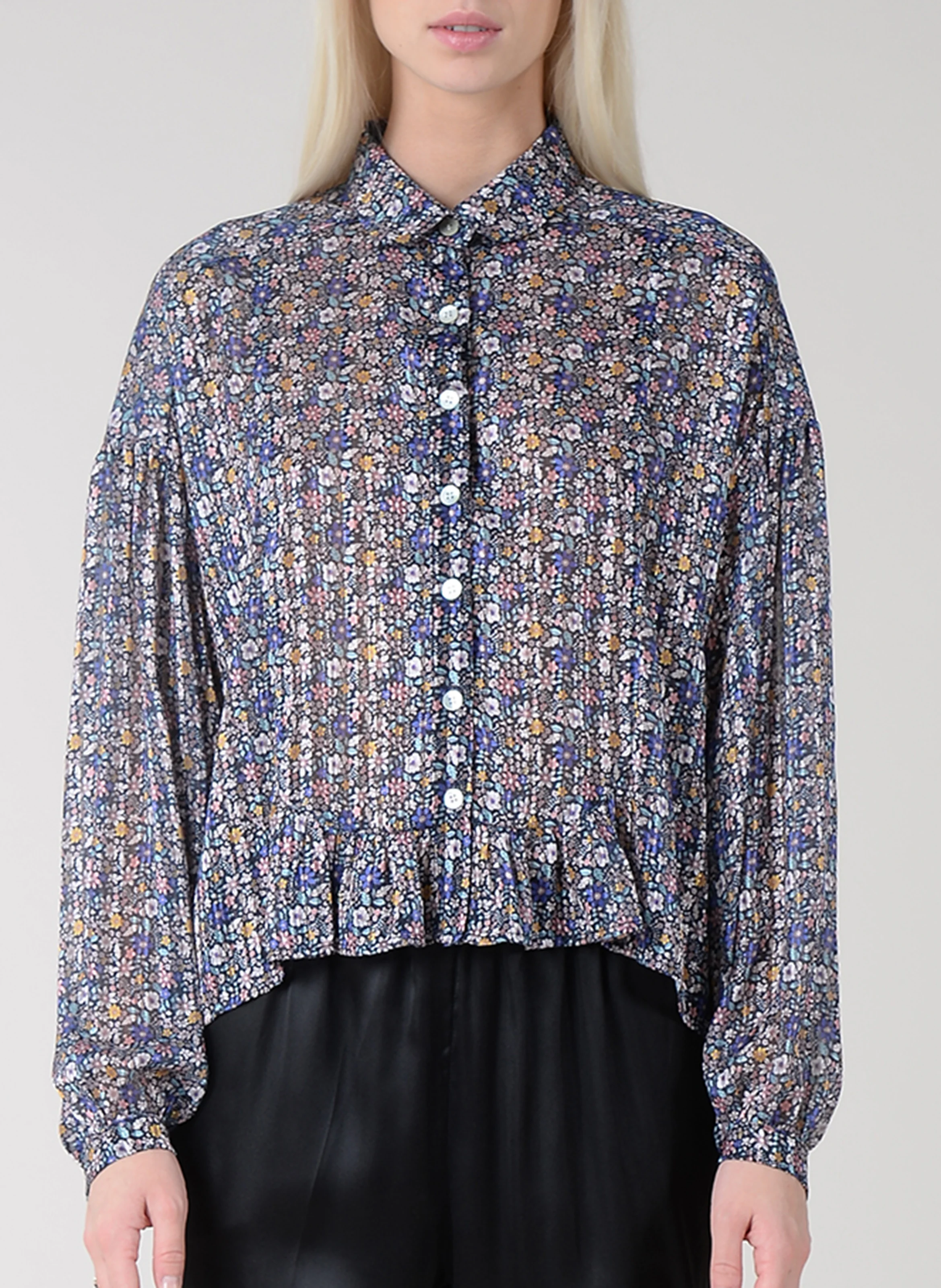 Chemise col classique imprimé fleuri | Multicolore