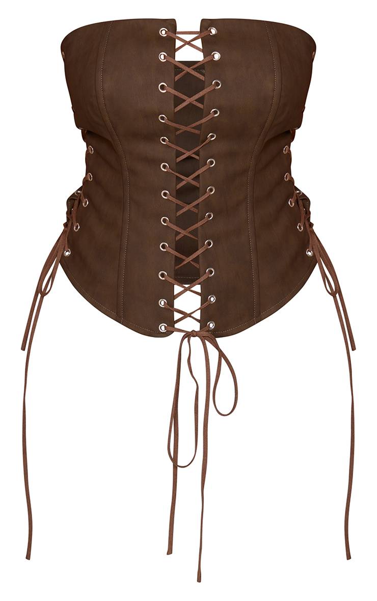 Washed Olive Top Corset Bustier Bleu Clair Sculptant
