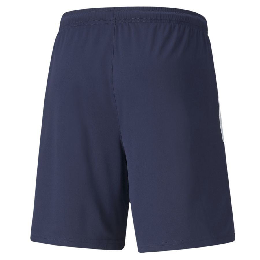 PUMA Short d'Entraînement teamLIGA 2 - Bleu Marine/Blanc