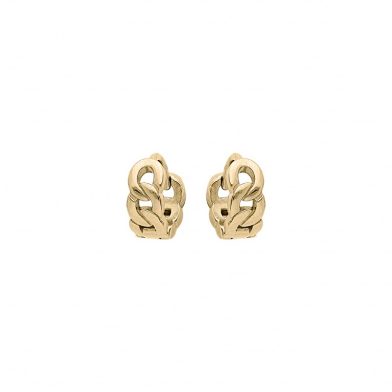 Boucles d'oreilles créoles femme grosses mailles 10mm - Acier