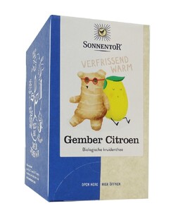 Sonnentor Gember Citroen Kruidentheezakjes 18ST