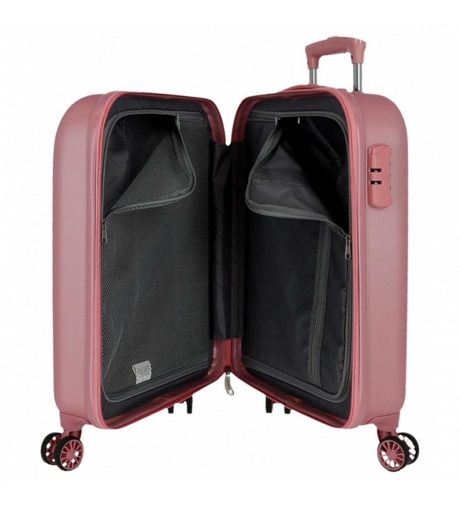 Conjunto de malas rígidas Movom Riga rosa - 40x55x20/49x70x27cm