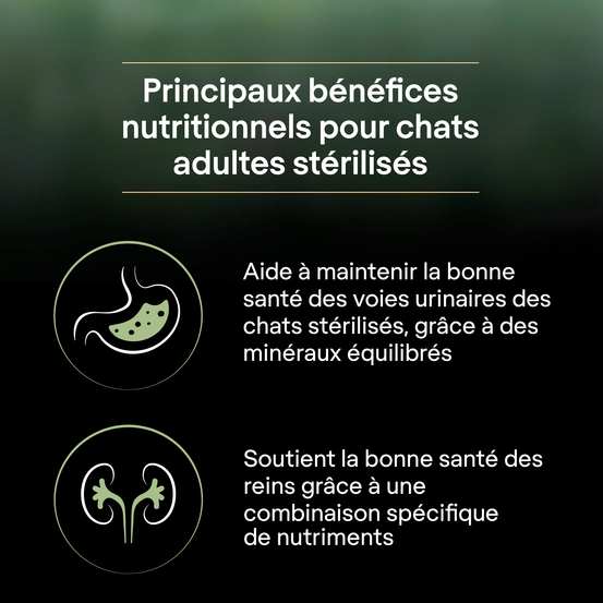 Croquettes chat adulte stérilisé à la dinde - 2,8 kg