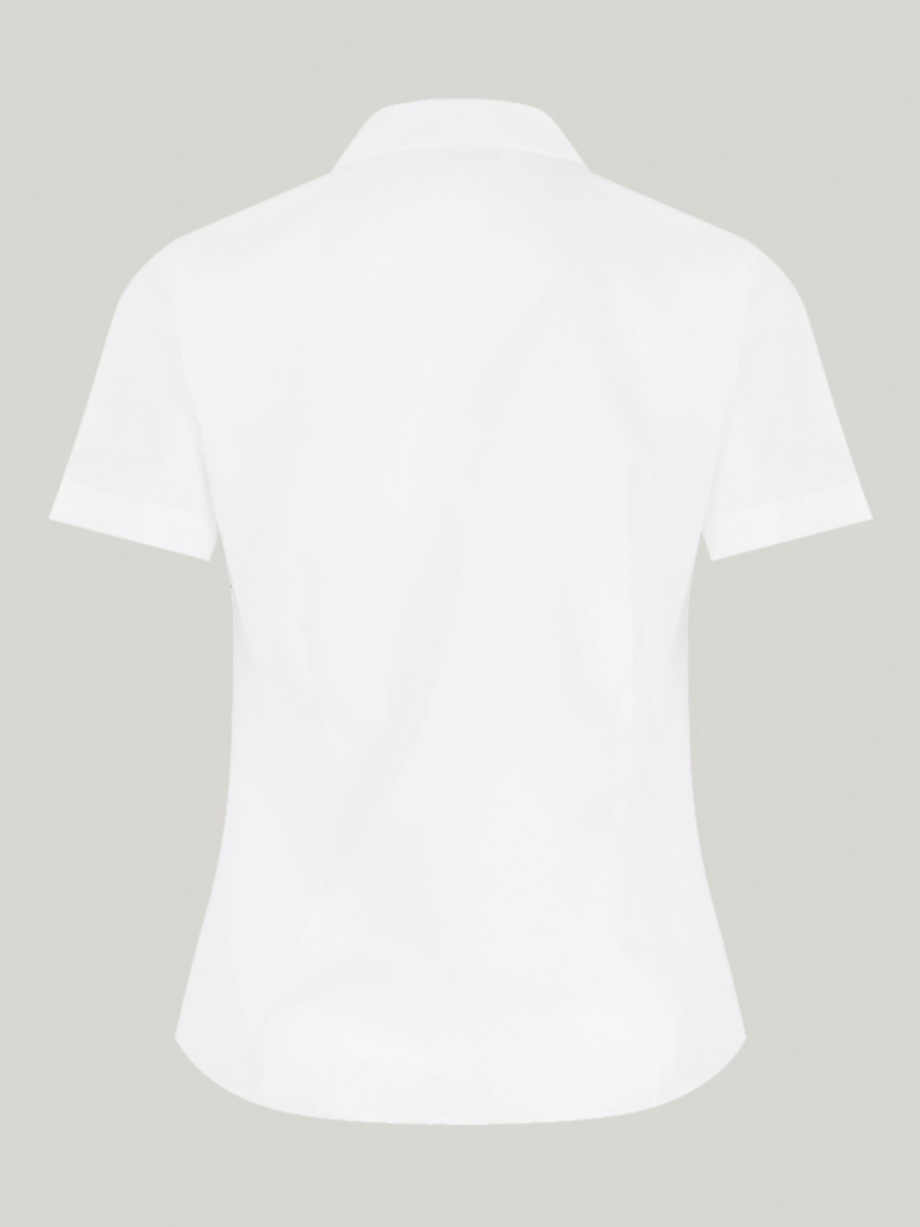 Trutex Witte Cubaanse Kraag Slim fit Korte mouwen 2 Pack School overhemden