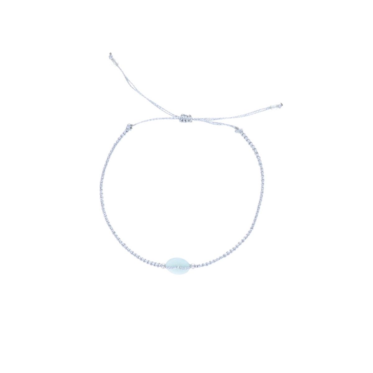 Bracelet cristal fil argenté perle Nusa Dua