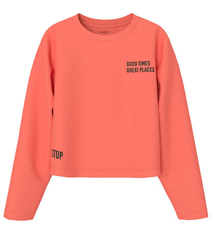 Name It Bluse - Cropped - NkfNohi - Fusion Coral