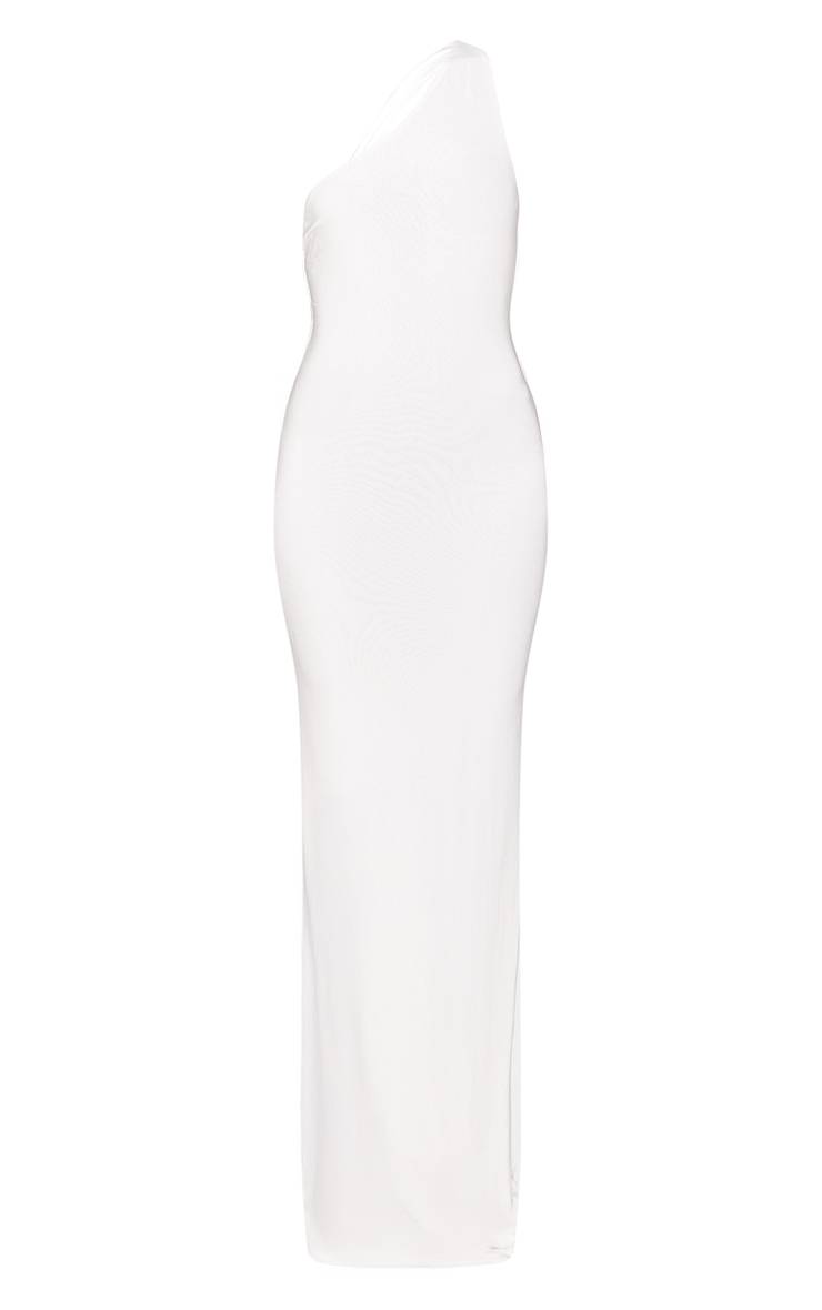 Crème Robe Longue Moulante Dos Nu À Détail Anneau Et Fronces Double Couche Tall