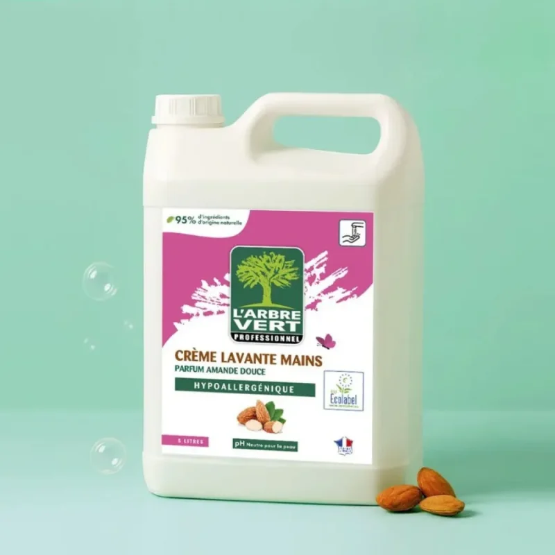 L'ARBRE VERT - Crème lavante mains parfum Amande Douce - 5 L