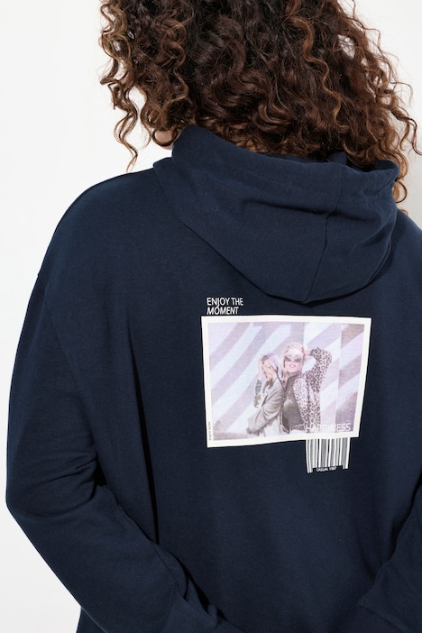 Hoodie, Schriftmotiv, Oversized, Kapuze, Langarm