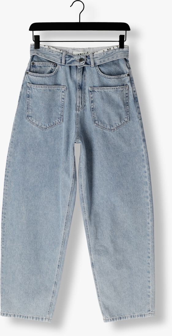 blauwe haute l'amitié wide jeans flip waist pocket tall jeans