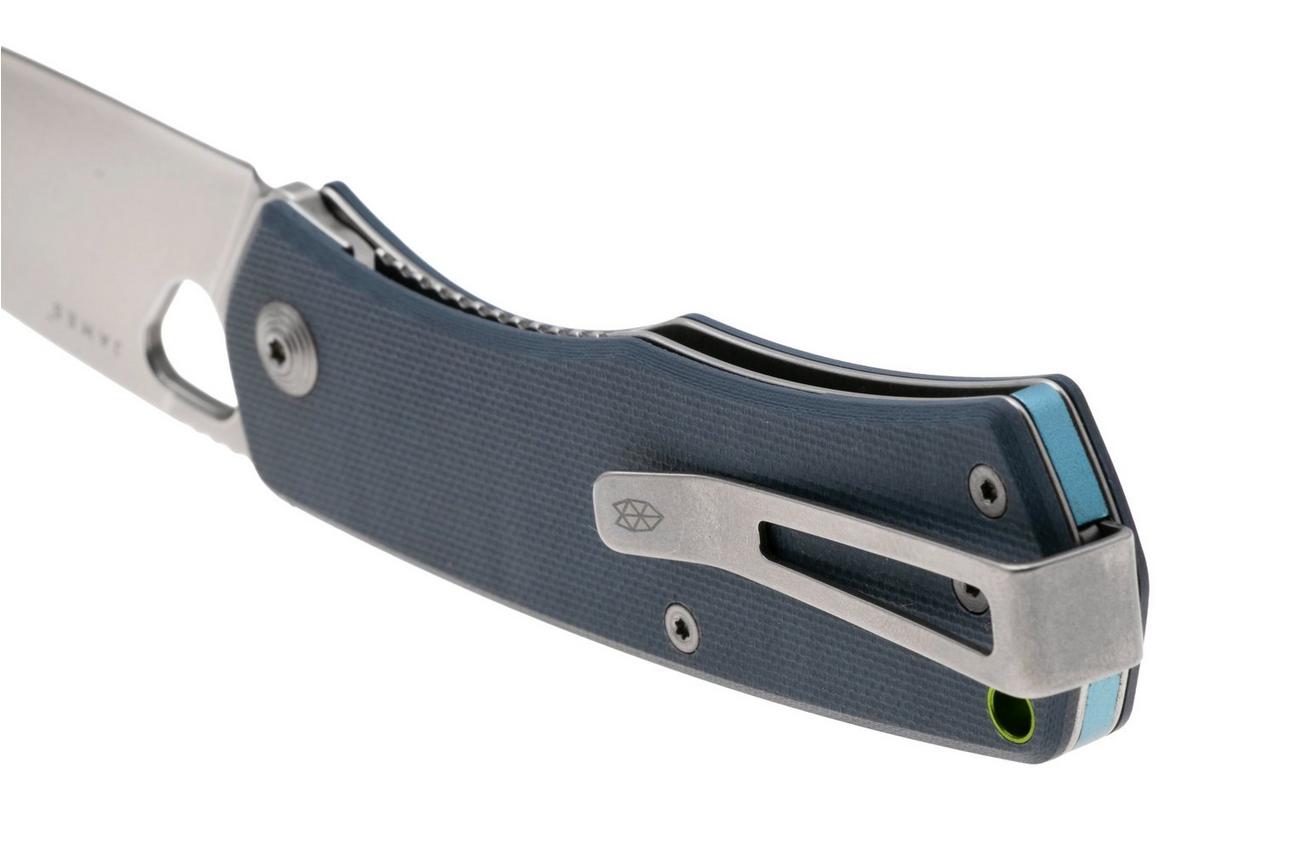 The James Brand The Folsom KN112254-00 Stonewashed VG-10, Tidal Blue G10, zakmes