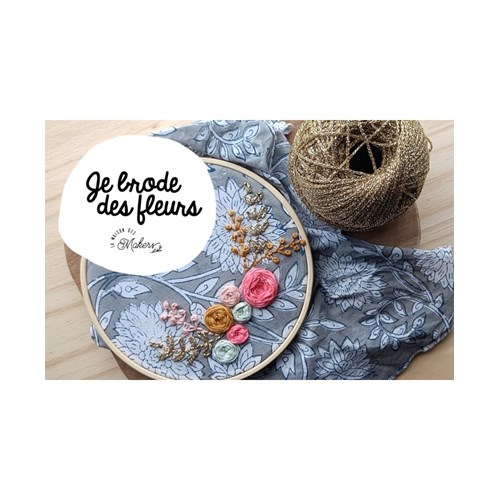 Kit broderie : je brode des fleu