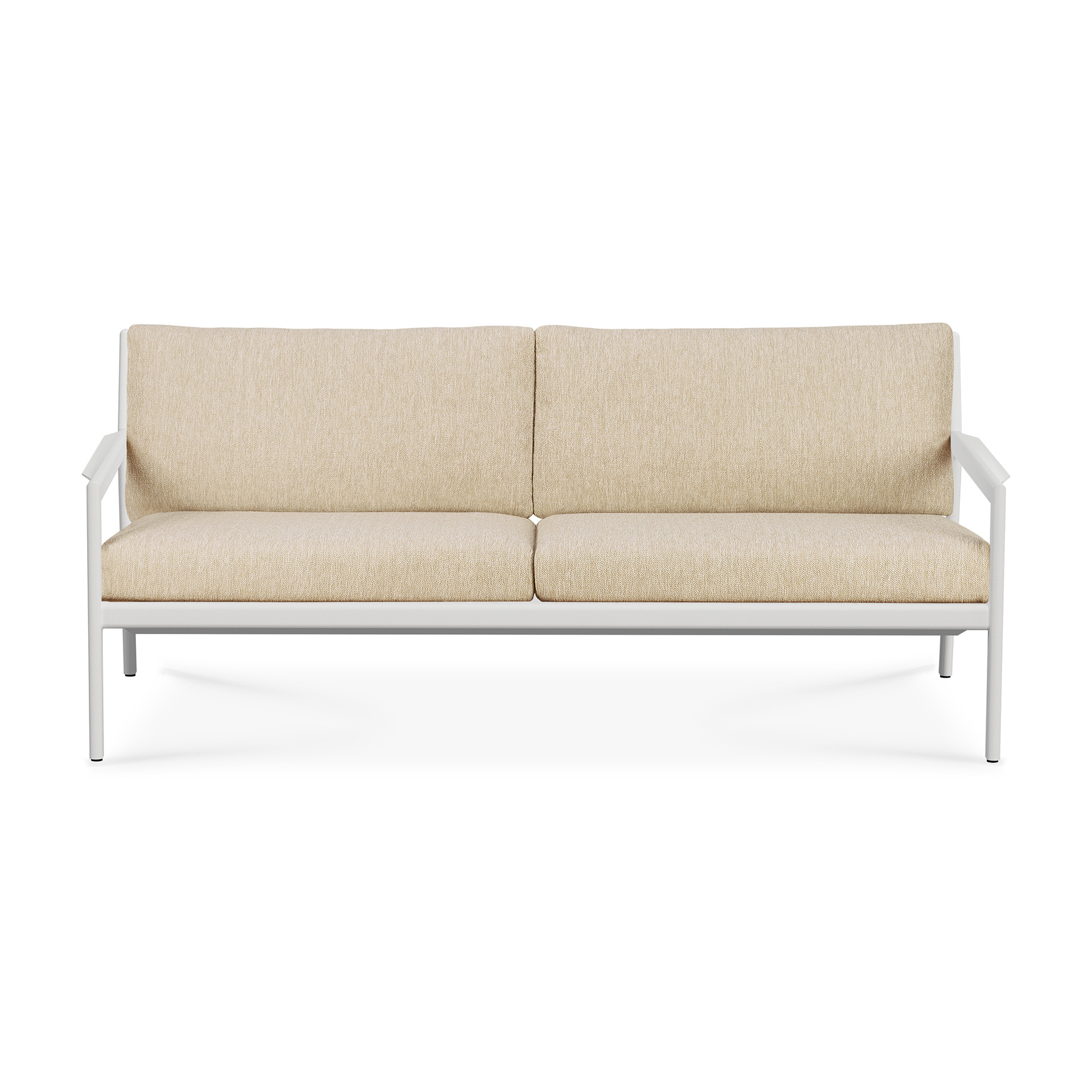 Jack sofa 178cm - wit aluminium - compleet - naturel kussens