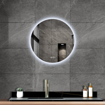 Atlantic badkamerspiegel Lexie met verlichting rond ø 50 cm chroom