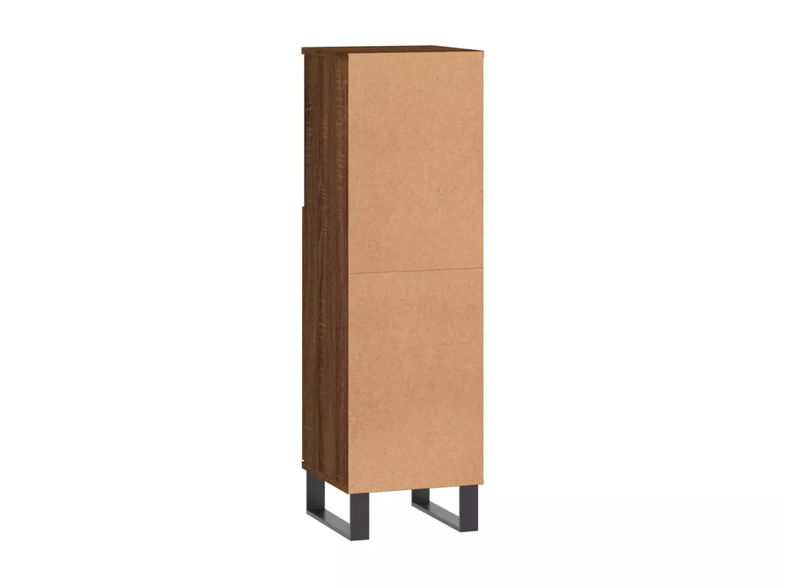 Armoire de bain chêne marron 30x30x100 cm bois d'ingénierie