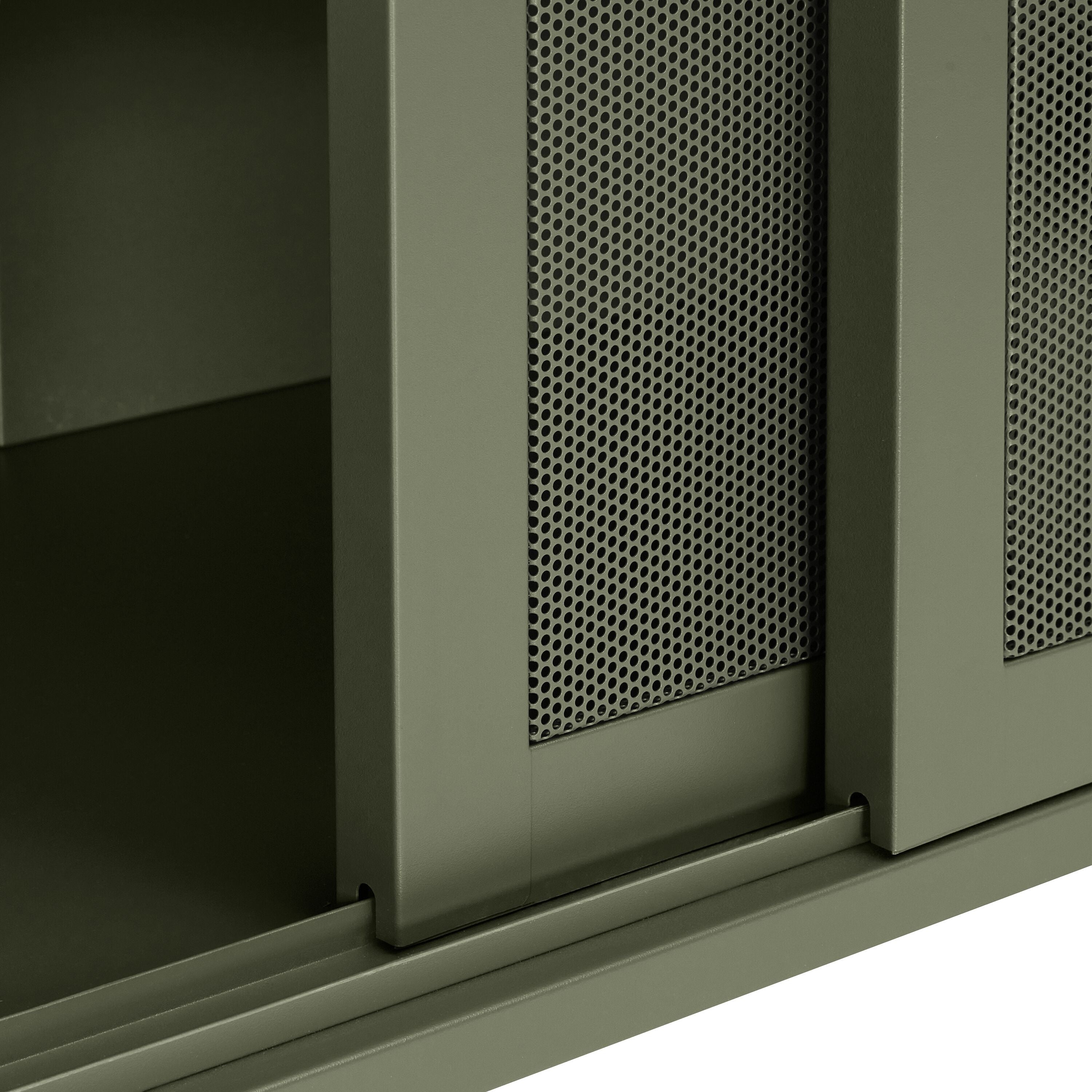 VALENA Highboard grün 90x40x140cm - Grün / B: 90.0 cm x T: 40.0 cm x H: 140.0 cm