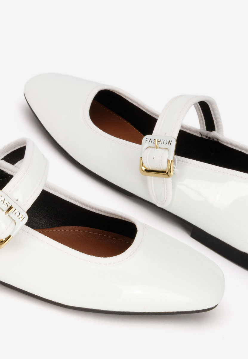 Ballerines à bride blancs Saleia
