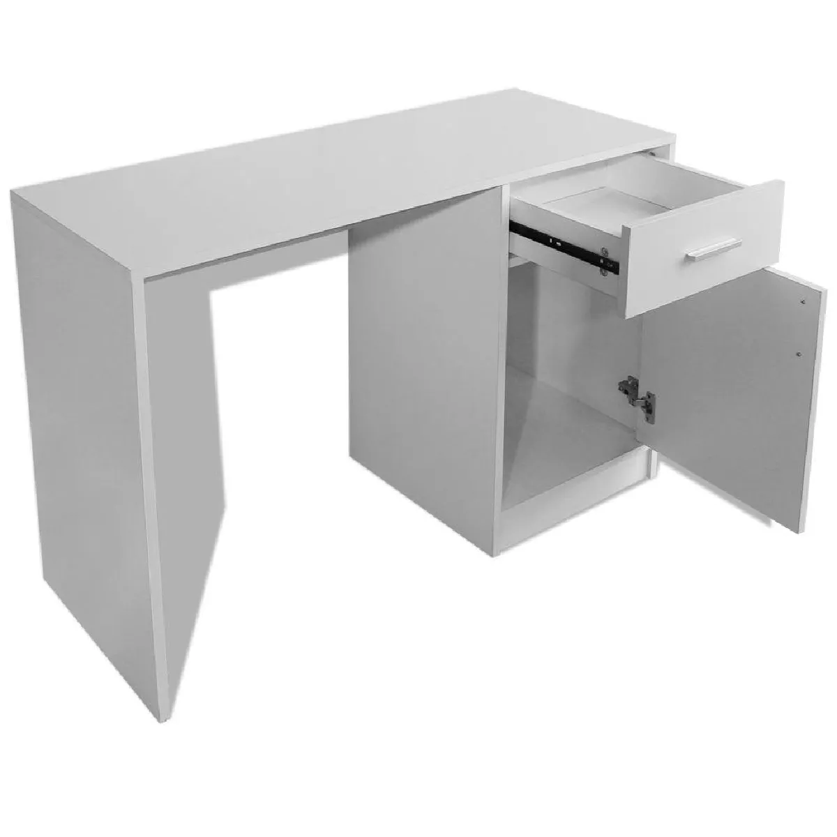 Bureau avec tiroir Helloshop26 - Blanc 100x40x73 cm