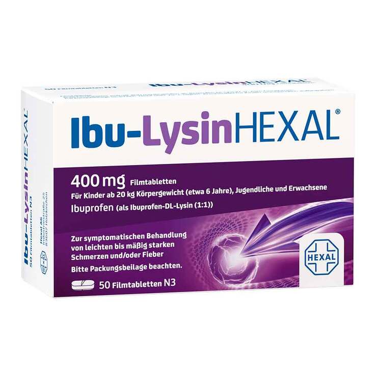 Ibu-Lysin Hexal 400 mg Filmtabletten, 50 St