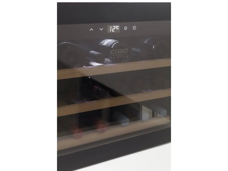 Caso WineSafe 18 EB Inox, Vin køleboks, Indbygget, 18 flaske(r), 60 W, A, Sølv