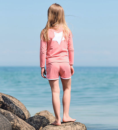 Petit Crabe Badeshirt - Etoile - UV50+ - Limonade m. Stern