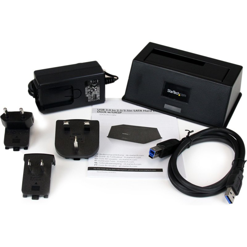 StarTech.com Station d'Accueil pour Disque Dur USB 3.0 à SATA à Baie Unique, Dock pour Disque Dur USB 3.0 (5 Gbps), Dock pour HDD/SSD Externe 2,5/3,5