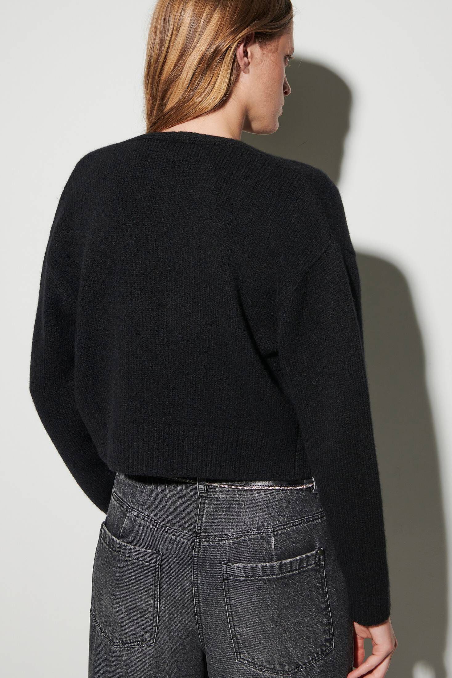 Luisa Cerano| Damen Strickjacke aus Wolle-Alpaka-Mix