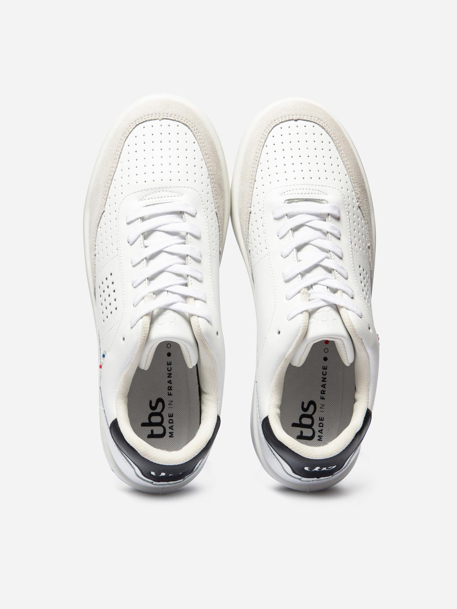 Baskets Homme Fabriquées en France Cuir Blanc