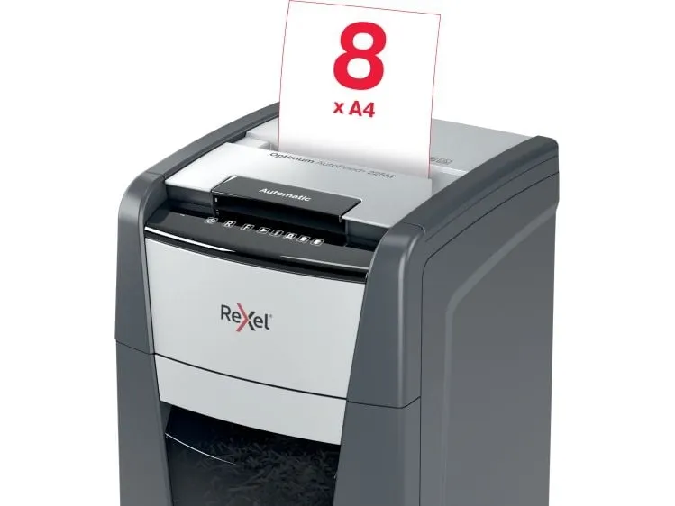 Makulator Rexel Optimum AutoFeed  225M mikromakulering 2x15 mm (P-5)