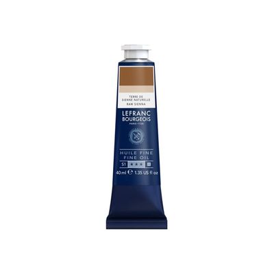 Lefranc Bourgeois - Peinture à l'huile - terre de Sienne naturelle - opaque - fine - 40 ml