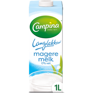 Campina Langlekker Magere Melk 0% Vet 1 L