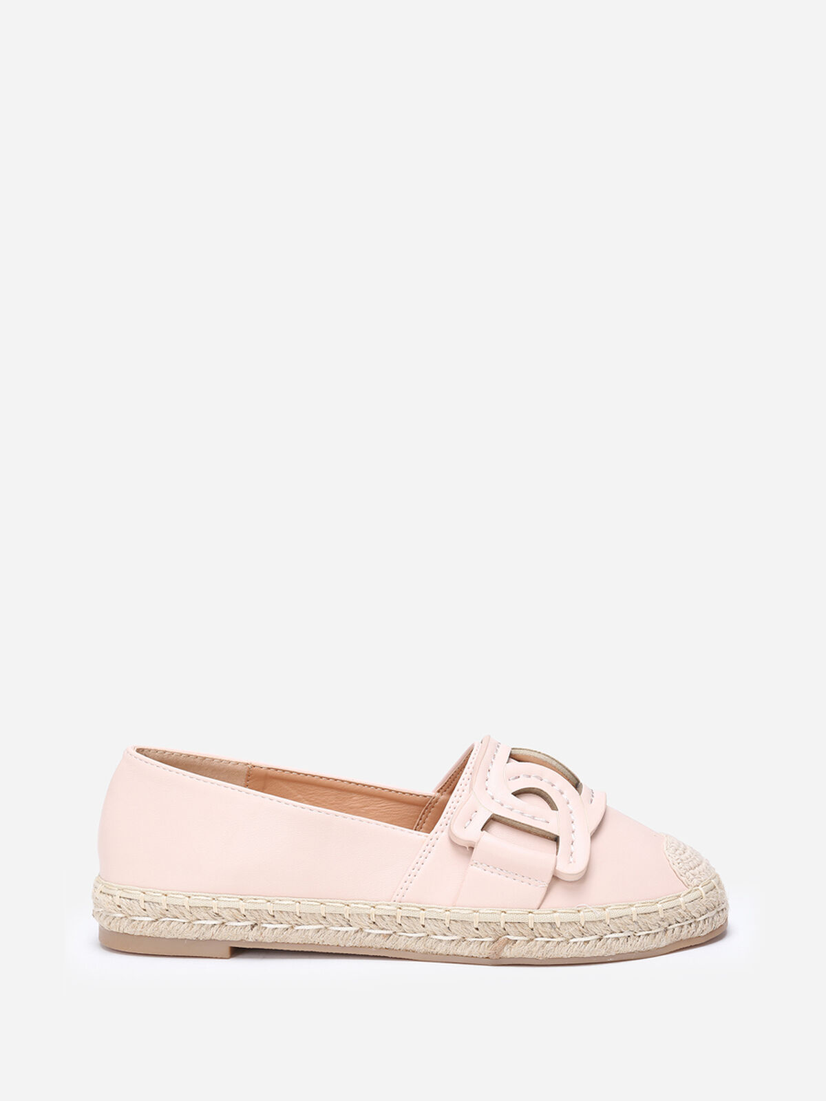 Espadrilles avec bride en simili- Beige